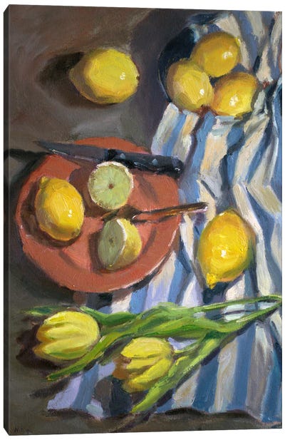 Lots Of Lemons Canvas Art Print - An Ode to Objects