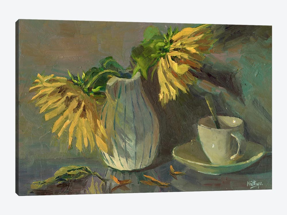 A Splash Of Yellow - Sunflower Series II by Nithya Swaminathan 1-piece Art Print