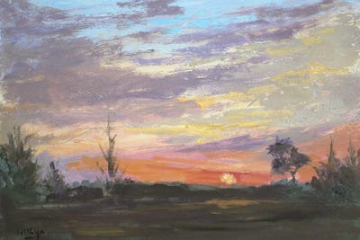 Morning Skies by Nithya Swaminathan acrylic art print