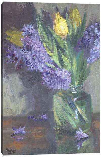 Tulips And Hyacinths Canvas Art Print