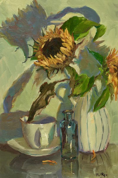 Van Gogh's Sunflowers Collection: Shadows Of A Sunflower by Nithya Swaminathan