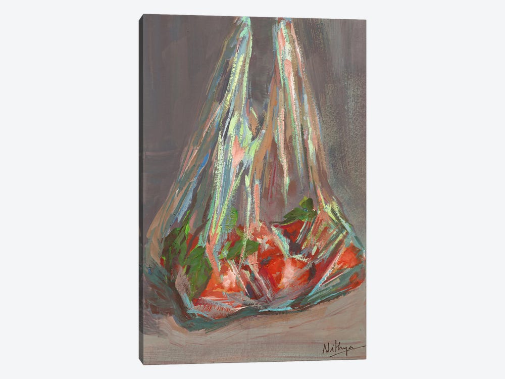 Oranges In A Bag by Nithya Swaminathan 1-piece Canvas Wall Art