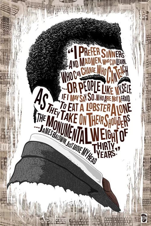 James Baldwin by Nate Jones Design wall art