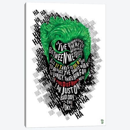 Joker Canvas Print #NJO14} by Nate Jones Design Canvas Art Print