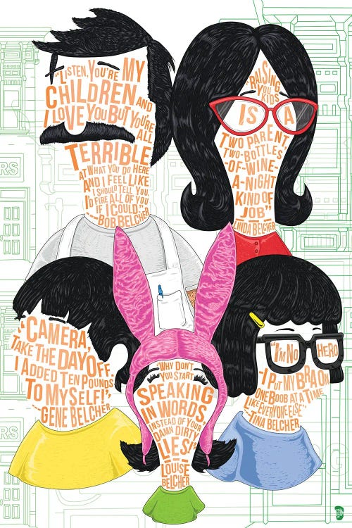 The Whole Family by Nate Jones Design wall art