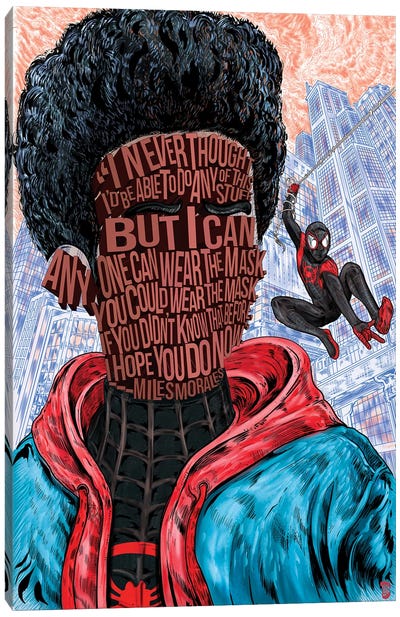 Anyone Can Wear The Mask Canvas Art Print - Spider-Man