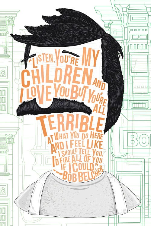 I Love You But You're All Terrible by Nate Jones Design wall art