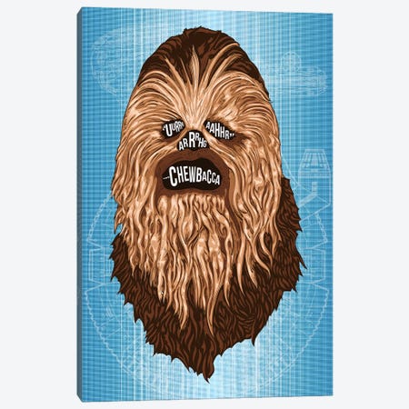 Chewie Canvas Print #NJO56} by Nate Jones Design Art Print