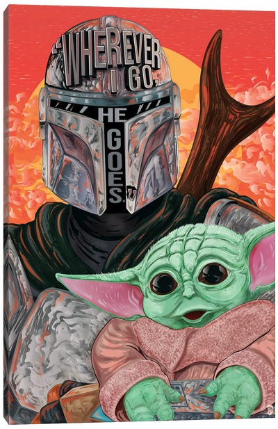 Wherever I Go Canvas Art Print - Star Wars
