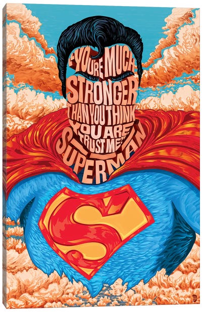 You're Much Stronger Than You Think Canvas Art Print - Justice League