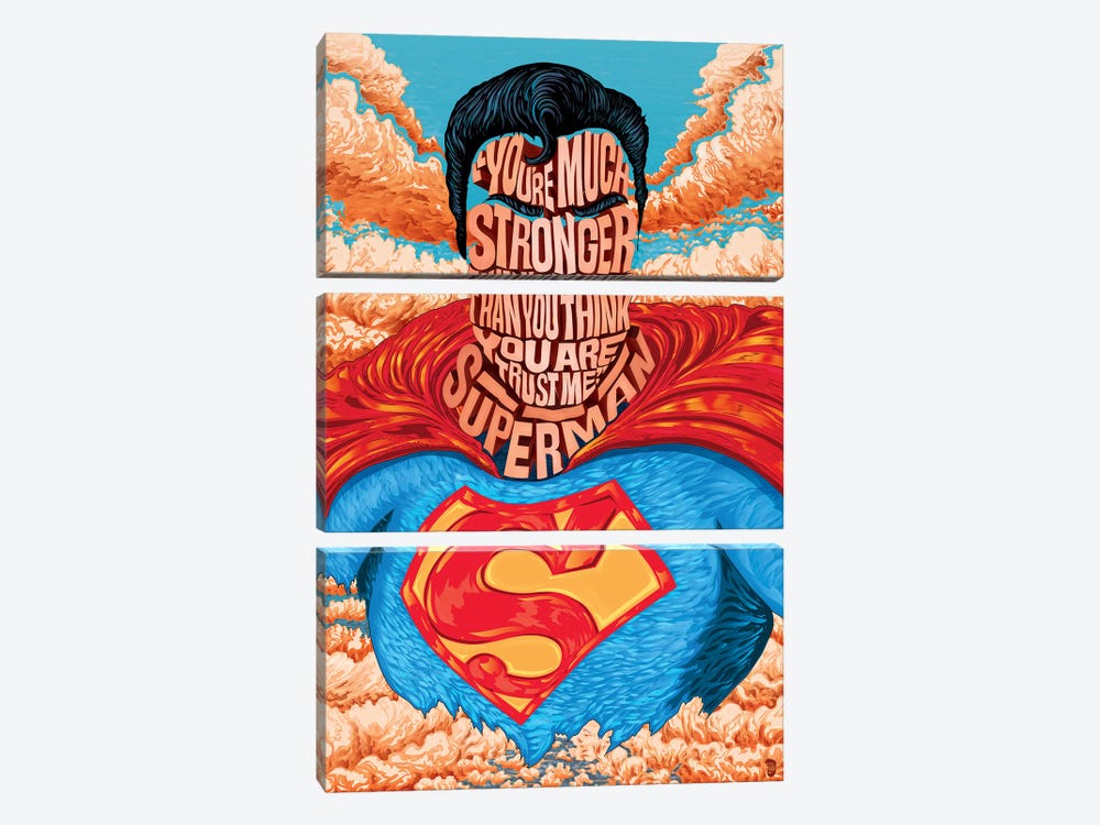 You're Much Stronger Than You Think by Nate Jones Design 3-piece Canvas Art