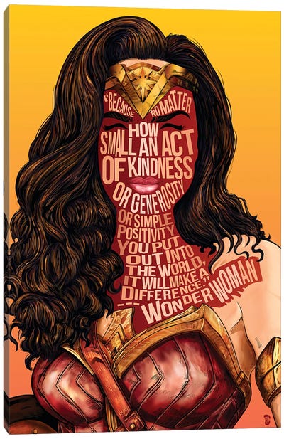 It Will Make A Difference Canvas Art Print - Wonder Woman