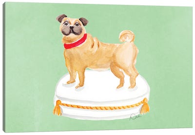 Preppy Pug I Canvas Art Print - Pug Art