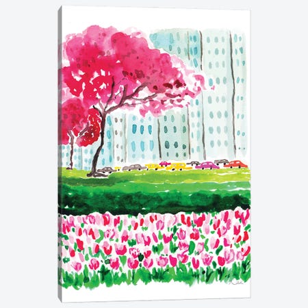 Tulips On Park Avenue Canvas Print #NJP2} by Natasha Joseph Art Print