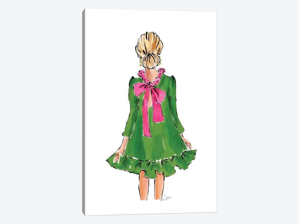 Green Dress Girl by Natasha Joseph 1-piece Canvas Art Print