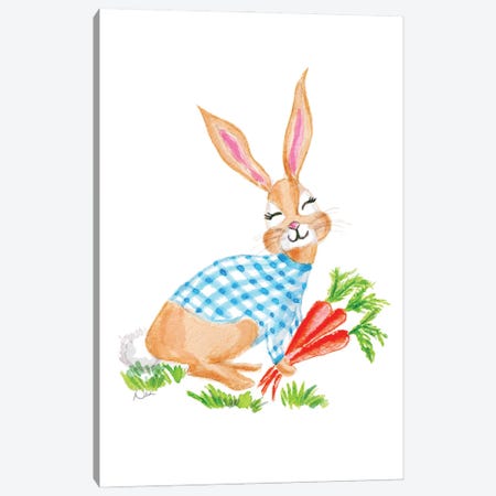 Preppy Bunny I Canvas Print #NJP57} by Natasha Joseph Canvas Art