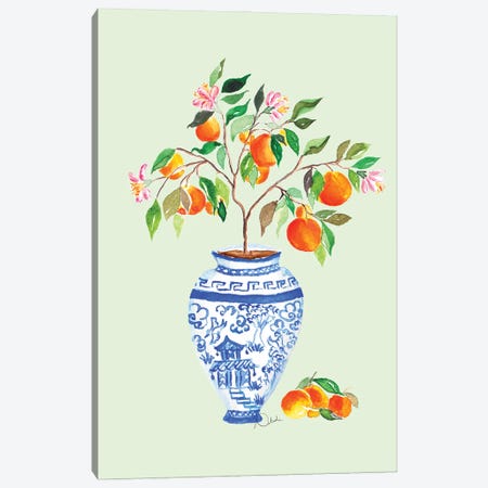 Preppy Orange Tree Canvas Print #NJP71} by Natasha Joseph Canvas Print