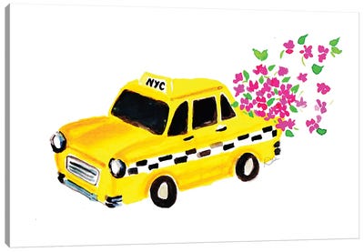 NYC Taxi II Canvas Art Print - Natasha Joseph