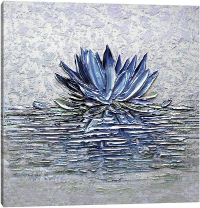 Pure Peace - Blue Canvas Art Print - Zen Garden