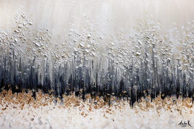 Simple Sophistication - Gold Black White Neutral by Nada Khatib art print