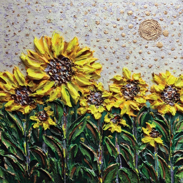 Sunflowers: Sun Is Shining - Yellow Green by Nada Khatib