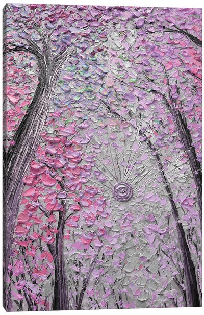 A Colorful Evolution - Purple Pink Gray Canvas Art Print - Gray & Pink Art