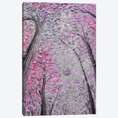 A Colorful Evolution - Purple Pink Gray Canvas Print #NKH12} by Nada Khatib Canvas Wall Art