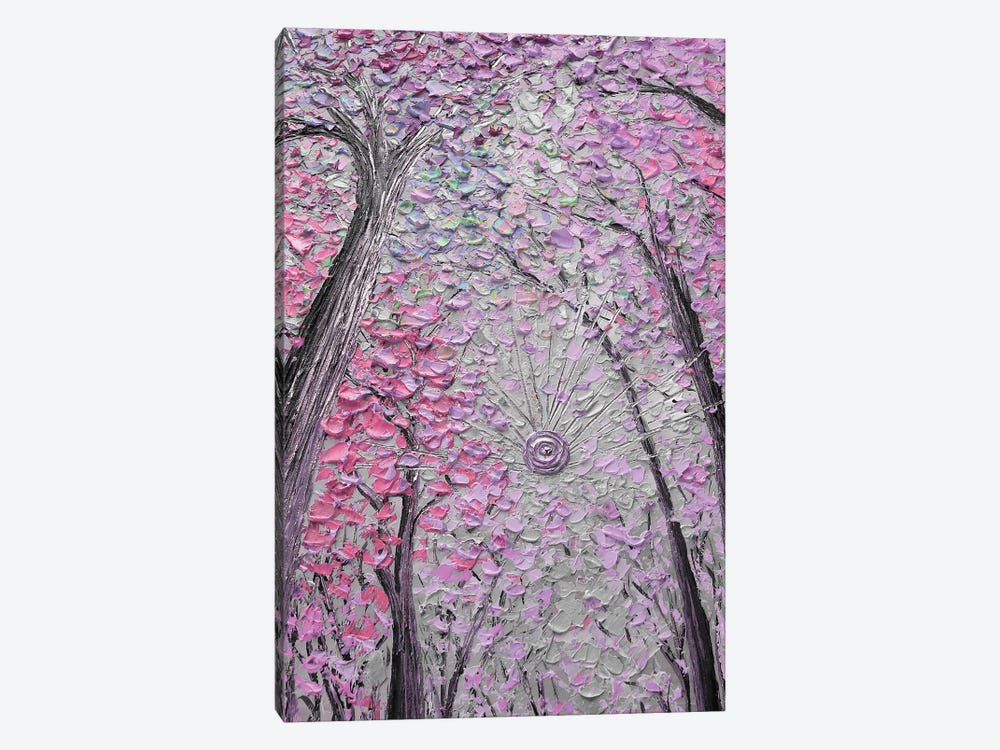 A Colorful Evolution - Purple Pink Gray by Nada Khatib 1-piece Canvas Art