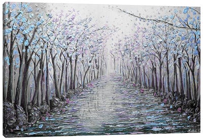 My Hope - Blue Purple Canvas Art Print - Nada Khatib