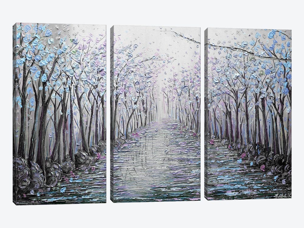 My Hope - Blue Purple by Nada Khatib 3-piece Canvas Print