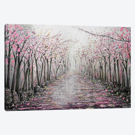 My Hope - Pink Gray Canvas Print #NKH138} by Nada Khatib Art Print