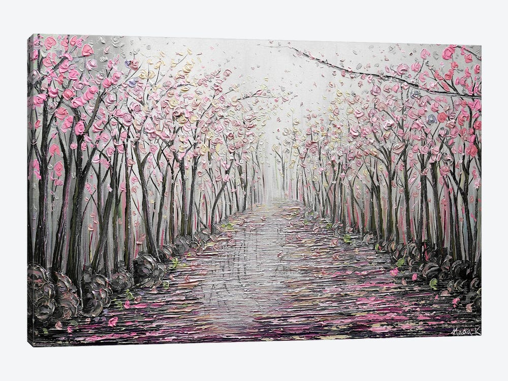 My Hope - Pink Gray by Nada Khatib 1-piece Canvas Artwork