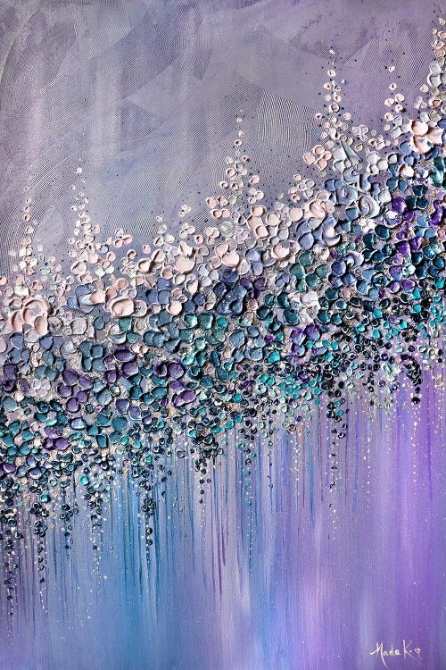 Please Me - Purple Blue Pink by Nada Khatib wall art