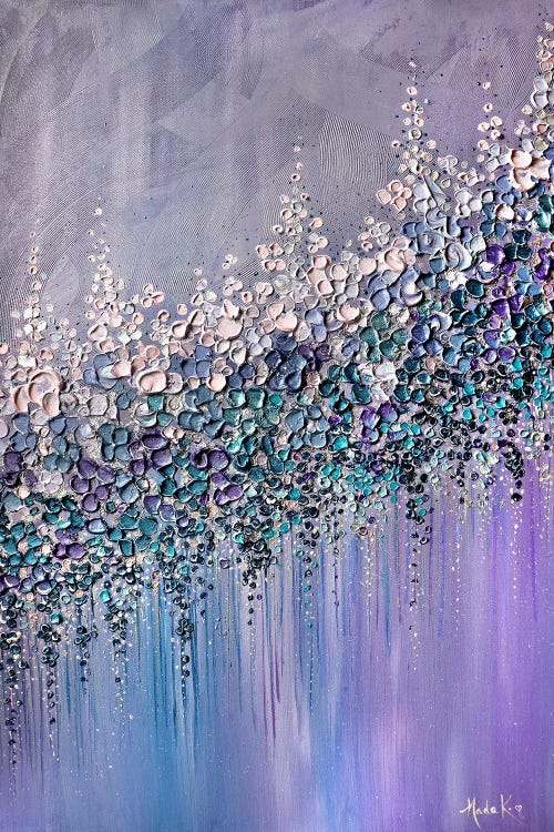 Please Me - Purple Blue Pink by Nada Khatib wall art