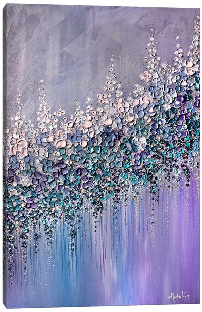 Please Me - Purple Blue Pink Canvas Art Print - Purple Abstract Art