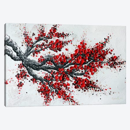 Big Bloom - Red Canvas Print #NKH145} by Nada Khatib Canvas Print