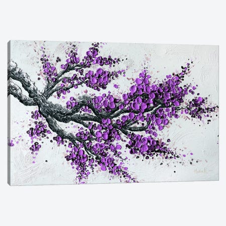 Big Bloom - Purple Canvas Print #NKH148} by Nada Khatib Canvas Artwork