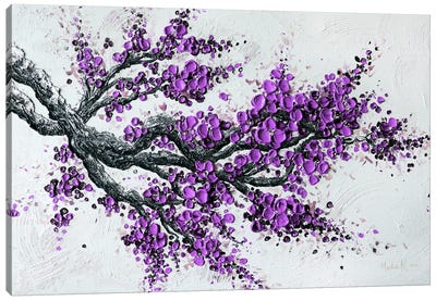 Big Bloom - Purple Canvas Art Print - Nada Khatib