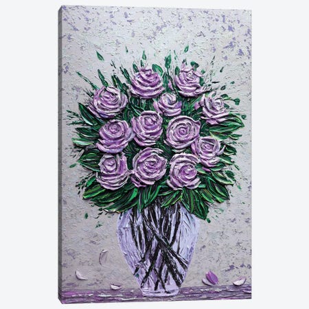 A Dozen Reasons To Love You - Purple Canvas Print #NKH14} by Nada Khatib Canvas Print