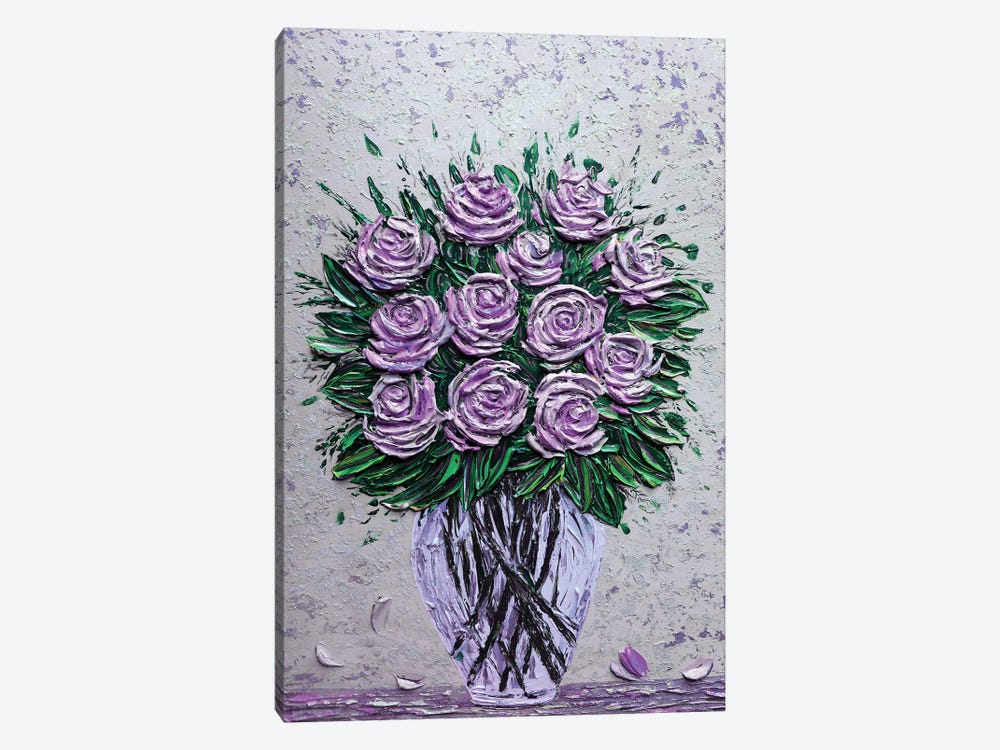 A Dozen Reasons To Love You - Purple by Nada Khatib 1-piece Canvas Artwork