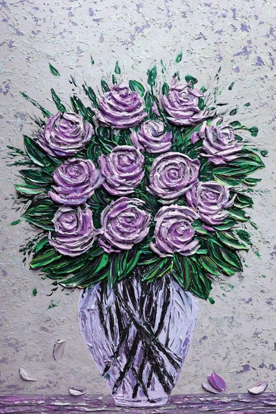 Contemporary Fine Art: A Dozen Reasons To Love You - Purple by Nada Khatib