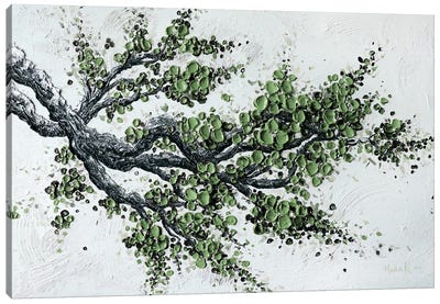 Big Bloom - Sage Green Canvas Art Print - Nada Khatib