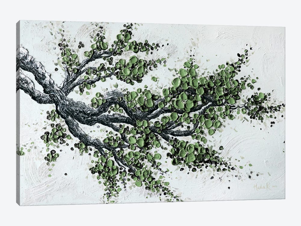 Big Bloom - Sage Green by Nada Khatib 1-piece Canvas Art