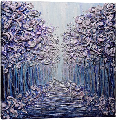 Winter Wonderland Purple Canvas Art Print - Nada Khatib