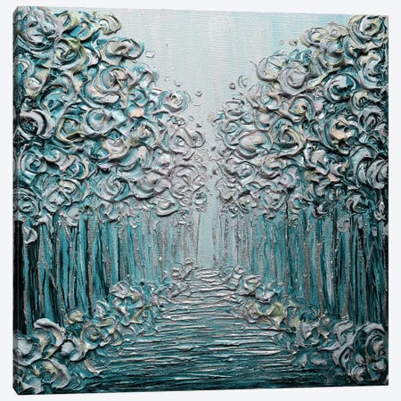 Winter Wonderland Turquoise Canvas Print #NKH162} by Nada Khatib Canvas Artwork