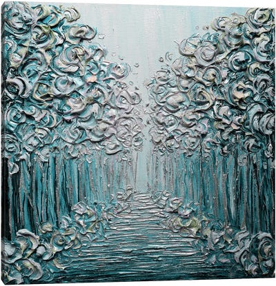 Winter Wonderland Turquoise Canvas Art Print - Nada Khatib