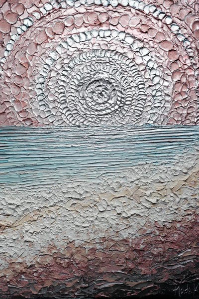 Nude Beach - Original by Nada Khatib framed canvas print