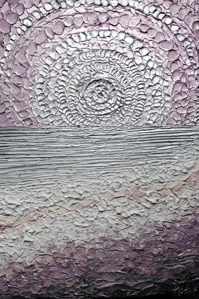 Nude Beach - Purple by Nada Khatib framed canvas print