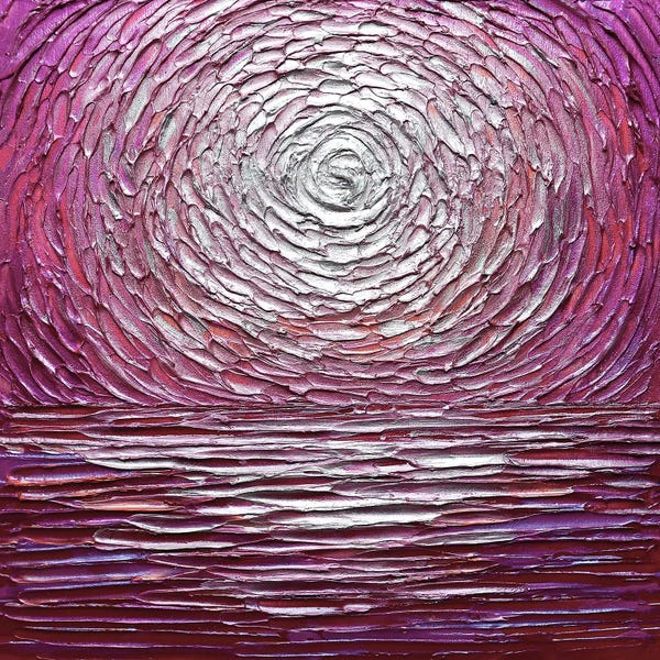 Beach Sunrises & Sunsets: Fruit Punch - Abstract Magenta by Nada Khatib