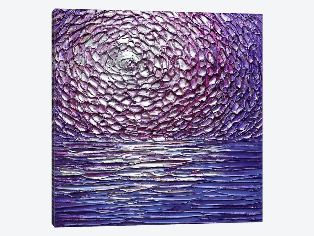 Grape Juice - Abstract Purple by Nada Khatib 1-piece Canvas Artwork